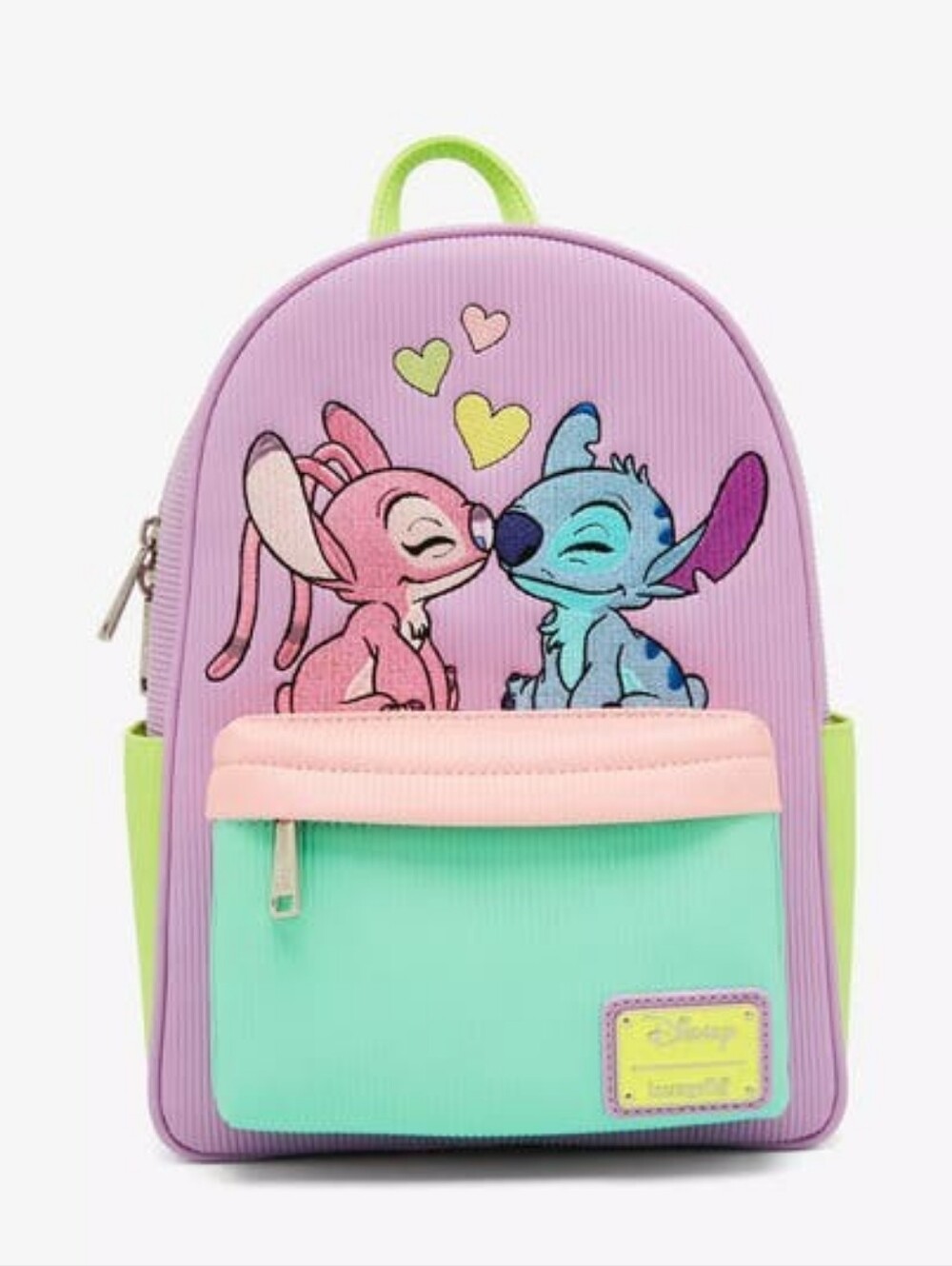 Loungefly Pastel Stitch & Angel Kiss Mini Backpack - Purple/Mint